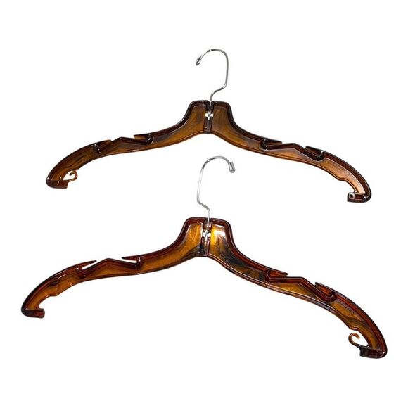 Vintage Rainbow Plastic Tortoise Shell Henry Hanger Co. Brown NYC Lucite Retro - Picture 3 of 4